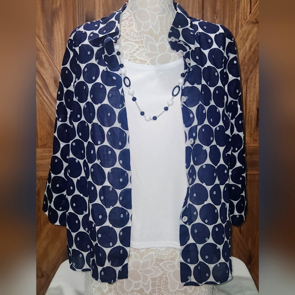 Alfred Dunner 1 Piece Blouse Set Sz PL